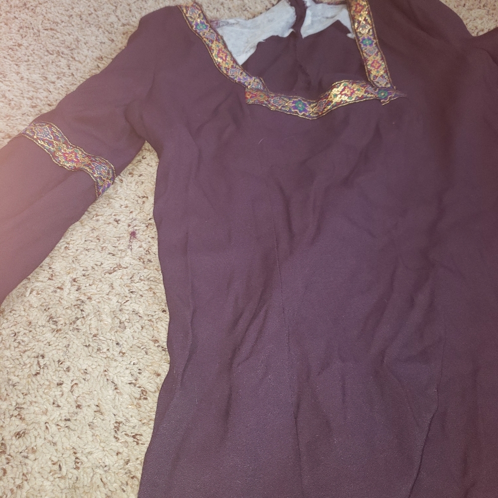 Medieval style gown with bell sleeves